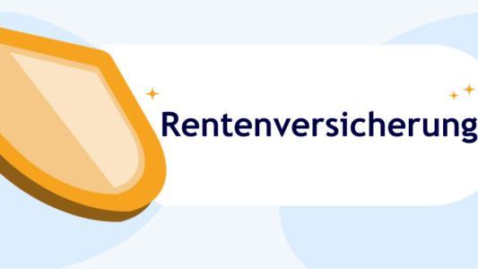 Gelbes Schild mit Aufschrift Rentenversicherung