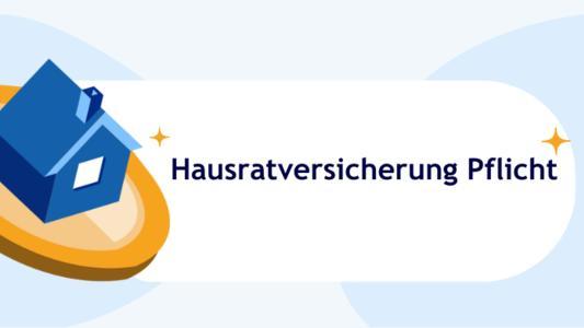 Haus und Schild für Hausratversicherung