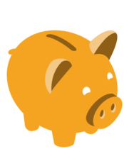 Die Kosten einer Selbstfahrervermietversicherung sind schwer einzuschätzen gelbes Sparschwein