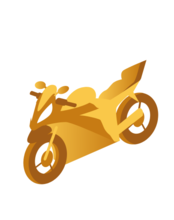 gelbes Motorrad