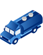 blauer Lkw